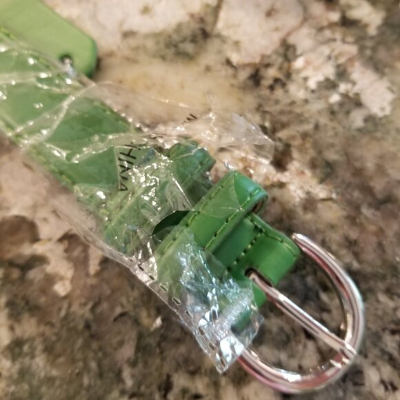 Green Leather Belt, size S - Picture 3 of 4